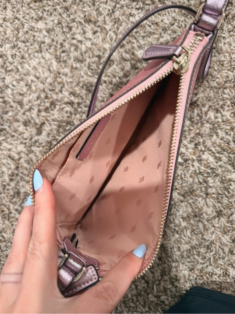 kate spade pink glitter and metallic pink crossbody bag - Picture 3 of 3
